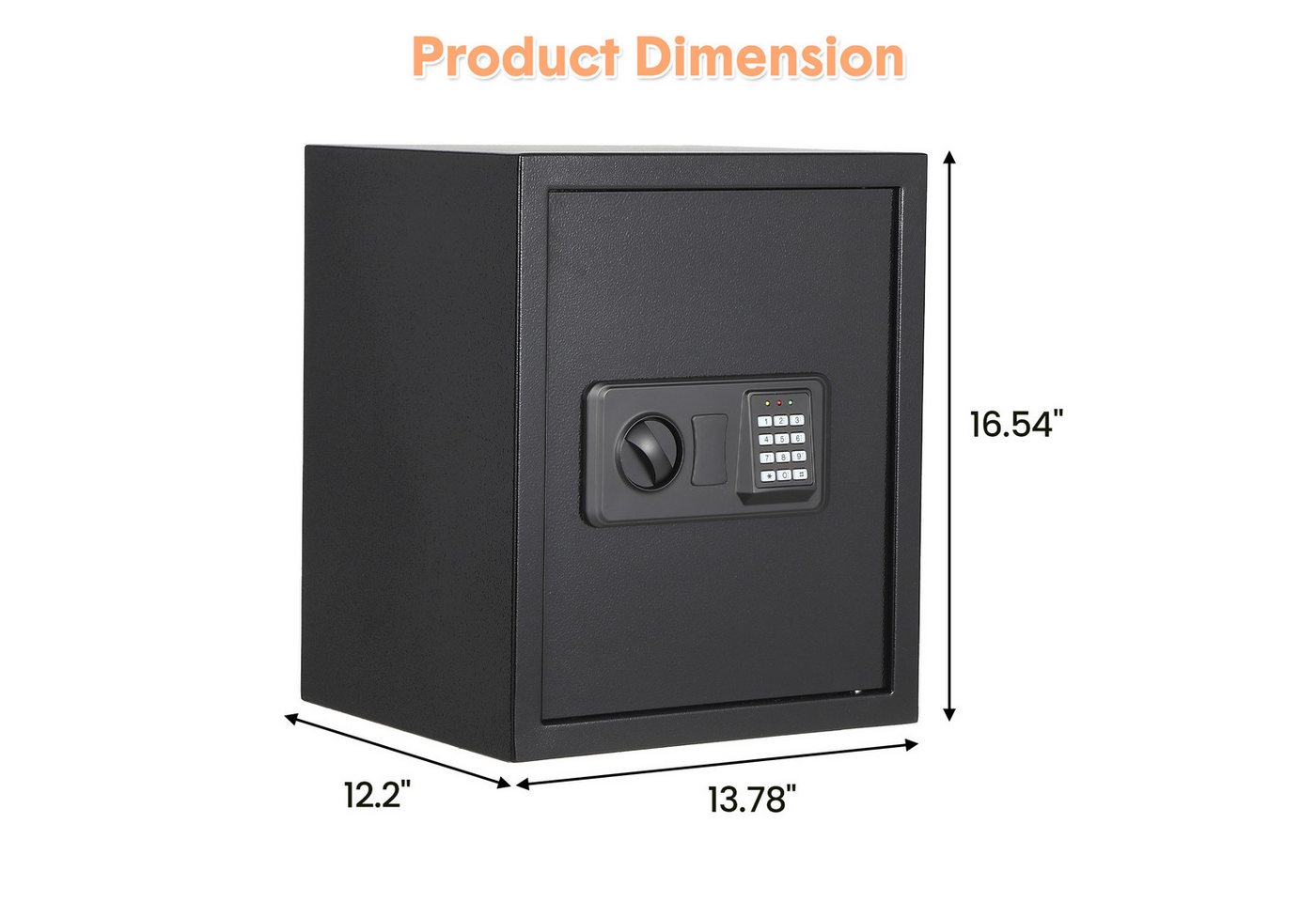 GarveeMore Wandtresor Digitaler Tresor 16L für Haus, Büro & Hotel, mit Alarm, LED‑Licht und feuerfester Dokumententasche,Hotelsafe Bild 3
