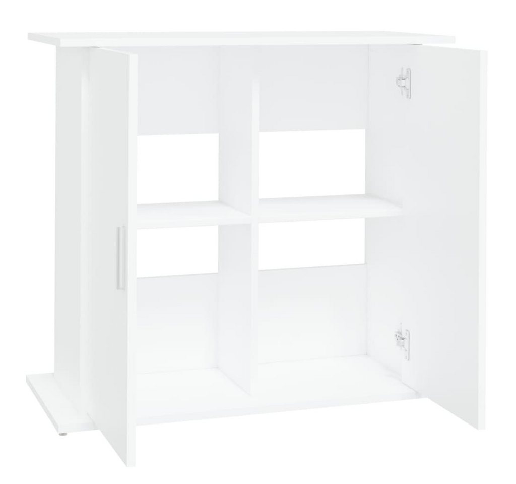 furnicato Aquariumunterschrank Aquariumständer 81x36x73 cm Weiß Aquariumschrank mit 4 Türen und viel Stauraum für dein Zubehör Bild 3