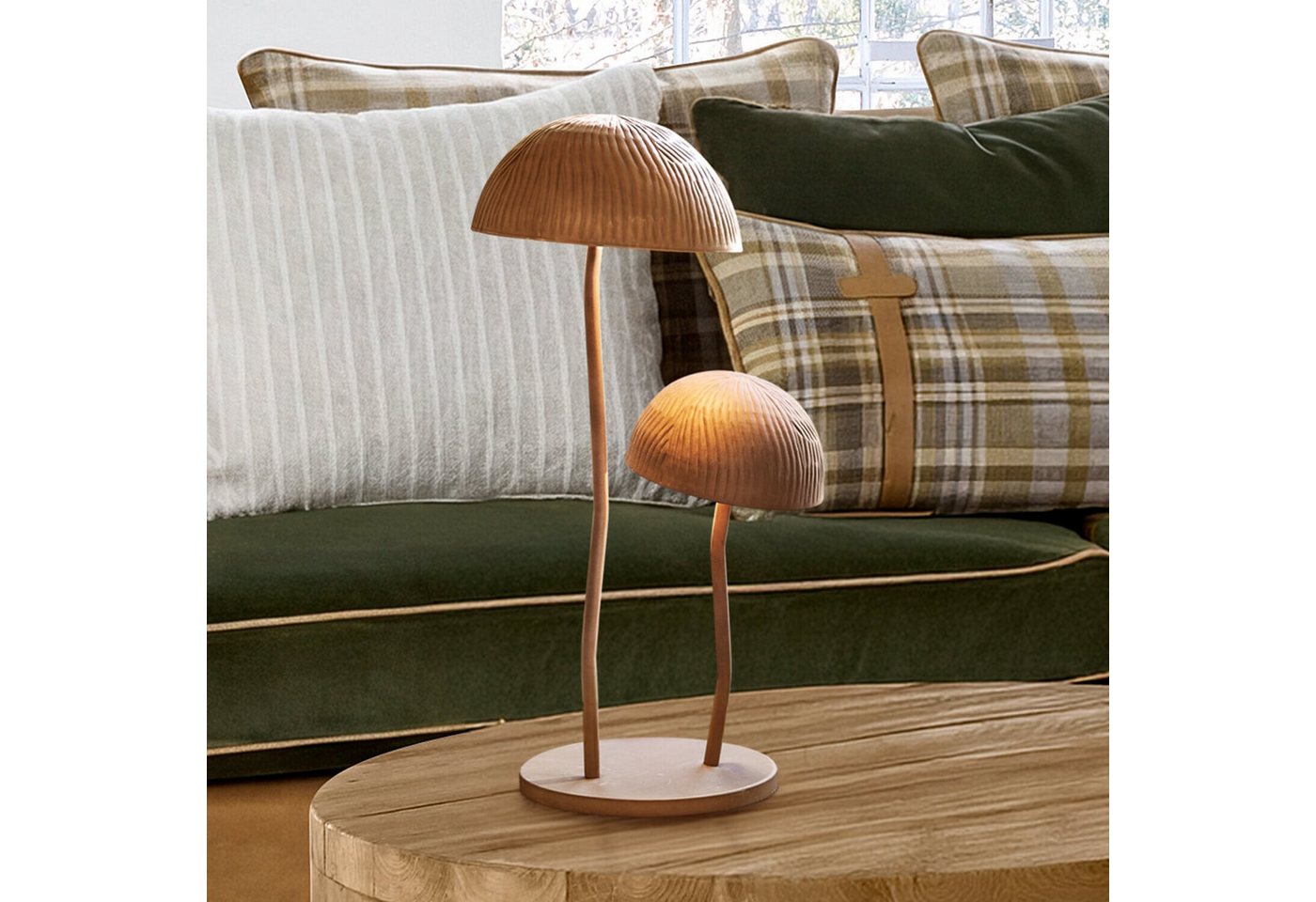 Mirabeau Tischleuchte Tischlampe Harvelle braun Bild 3