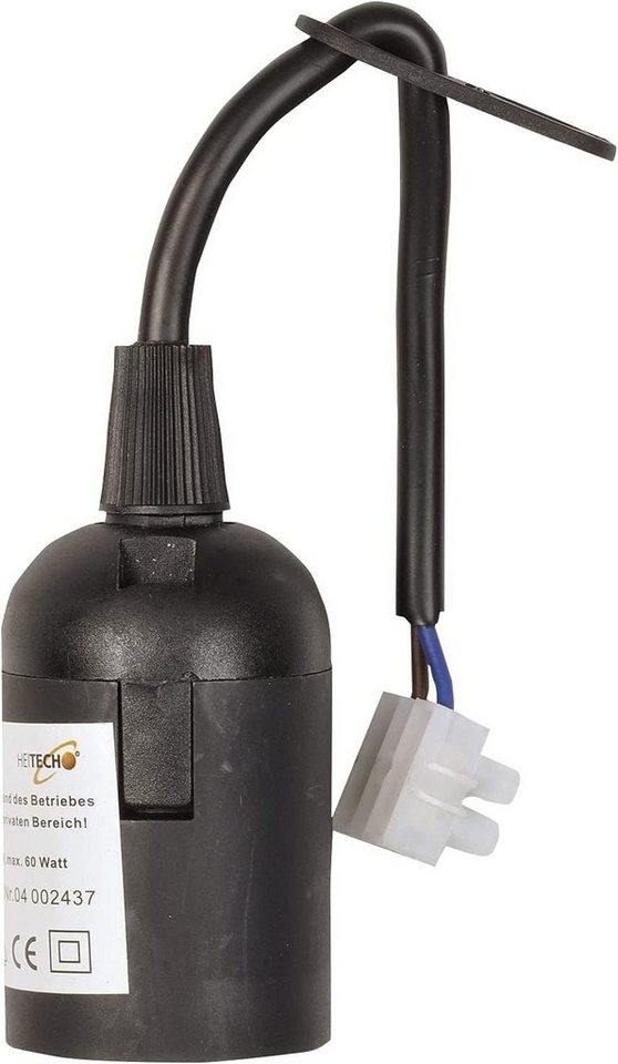 HEITECH Lampenfassung Lampenfassung E27 mit Kabel - Lampen Fassung schwarz mit max. 60 W Bild 2
