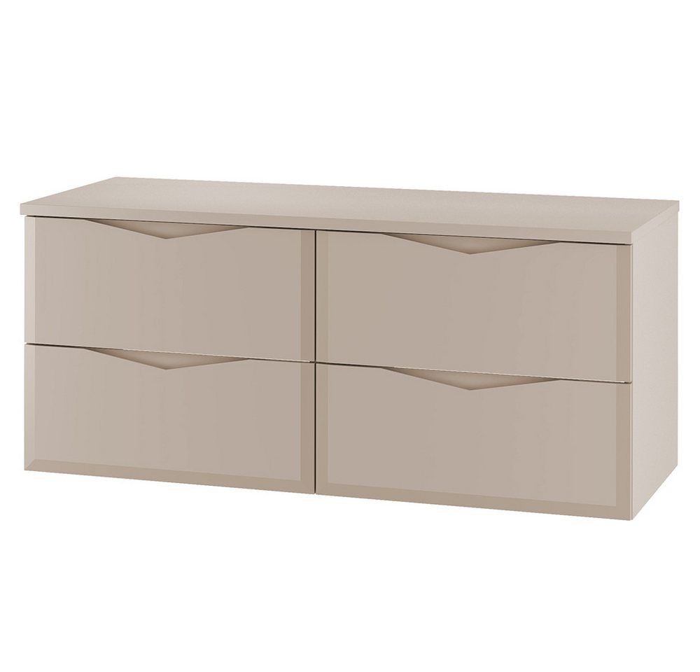 Lomadox Waschbeckenschrank DORIDA-140 Waschtischunterschrank Badezimmerschrank 120 cm breit modern kaschmir Bild 2