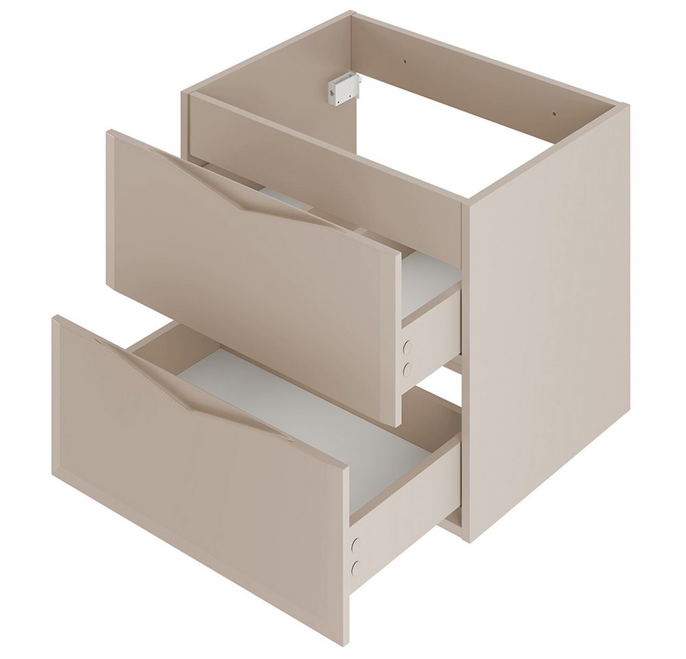Lomadox Waschbeckenschrank DORIDA-140 Waschtischunterschrank Badezimmerschrank 120 cm breit modern kaschmir Bild 5