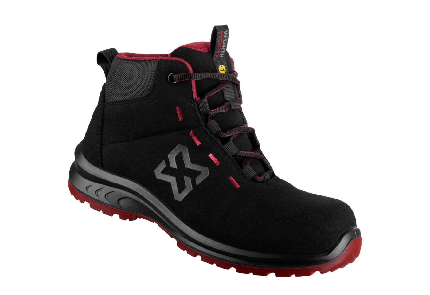 Würth MODYF Cruise Lady Mid S3S ESD, metallfreier Damen Sicherheitsschuh Leichter & moderner Sicherheitsstiefel für Frauen
