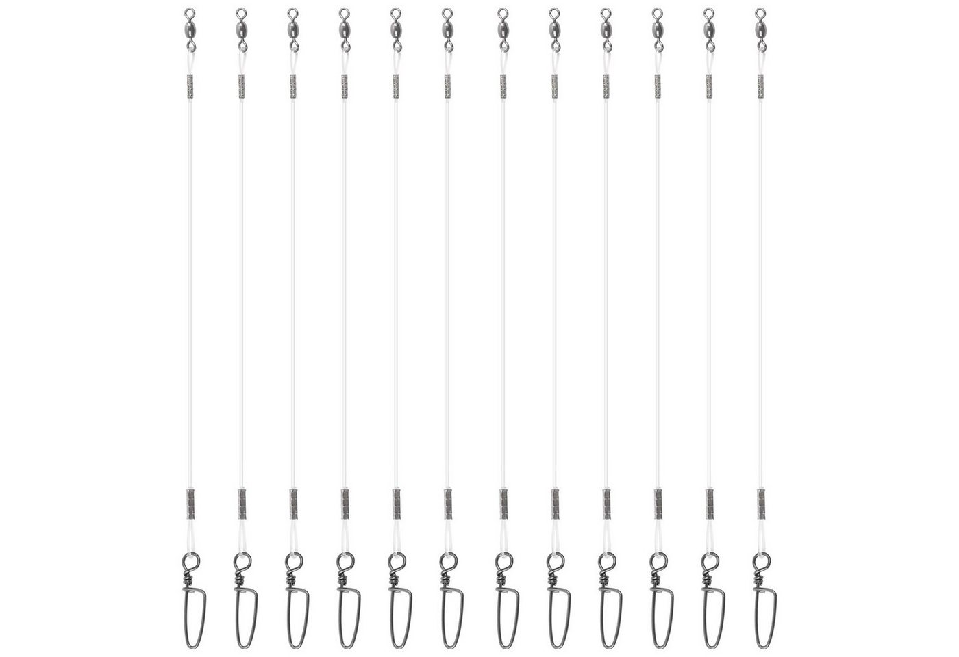 BernhStein Angelschnur 100% Fluorocarbon Vorfach für Raubfisch verschiedene Stärken 6-12 Stk, (12-St) Bild 2