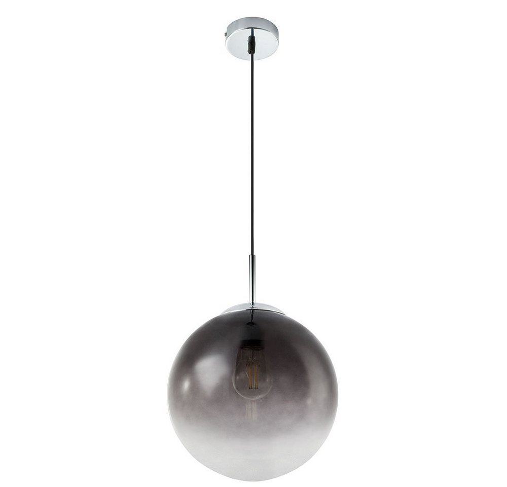 GLOBO LIGHTING LED-Hängeleuchte, Leuchtmittel inklusive, Warmweiß, Glas Kugel Decken Hänge Lampe rauch Wohn Zimmer Pendel Leuchte im Bild 4
