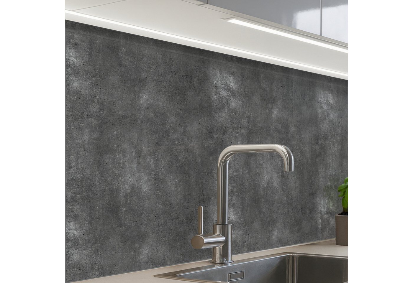 KitchenYeah Küchenrückwand Muster selbstklebend (keine Folie) Dunkelgrau - Roh - Konkret, (1-tlg), Spritzschutz, Küche, Rückwand, Küchenwand, Küchenfront, 30x20 cm Bild 3