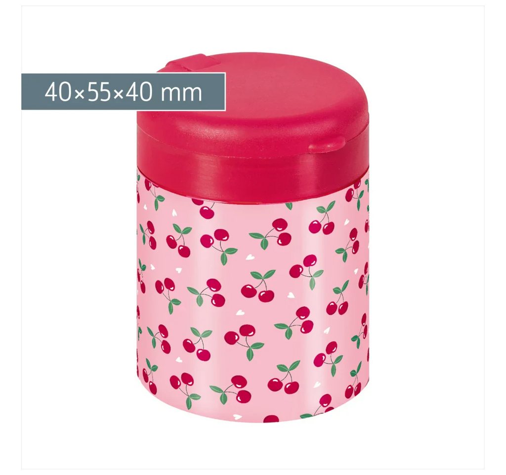 BRUNNEN Anspitzer BRUNNEN Dosenspitzer Fruity Love Metalldoppelspitzer rosa