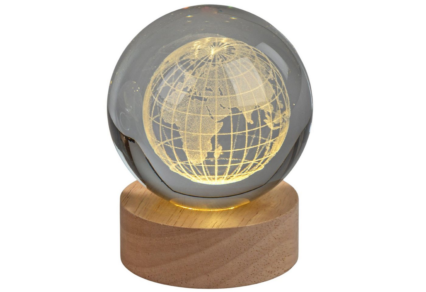 formano LED Tischleuchte Kristallkugel, LED, Höhe: 10cm, Farbe: transparent, Motiv: Kristall Bild 2