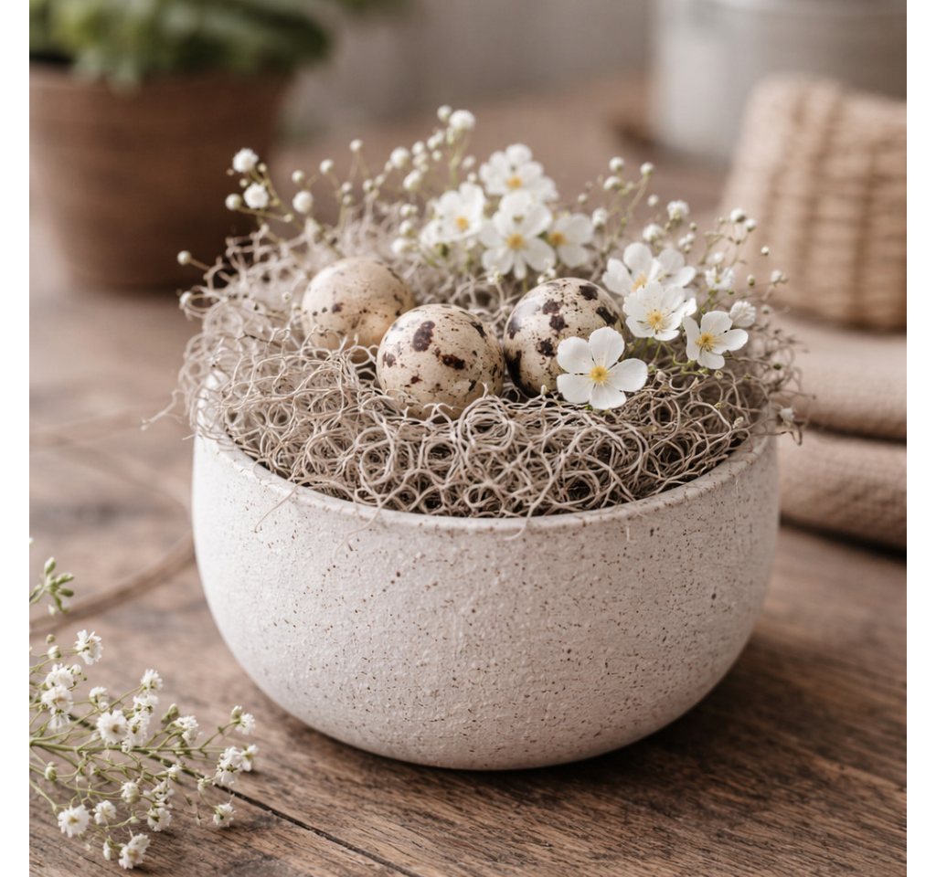 NaDeco Bastelnaturmaterial Curly Moos in Weiß gefärbt, (gefrostet (White Wash) Gewicht ca. 50g Bild 3