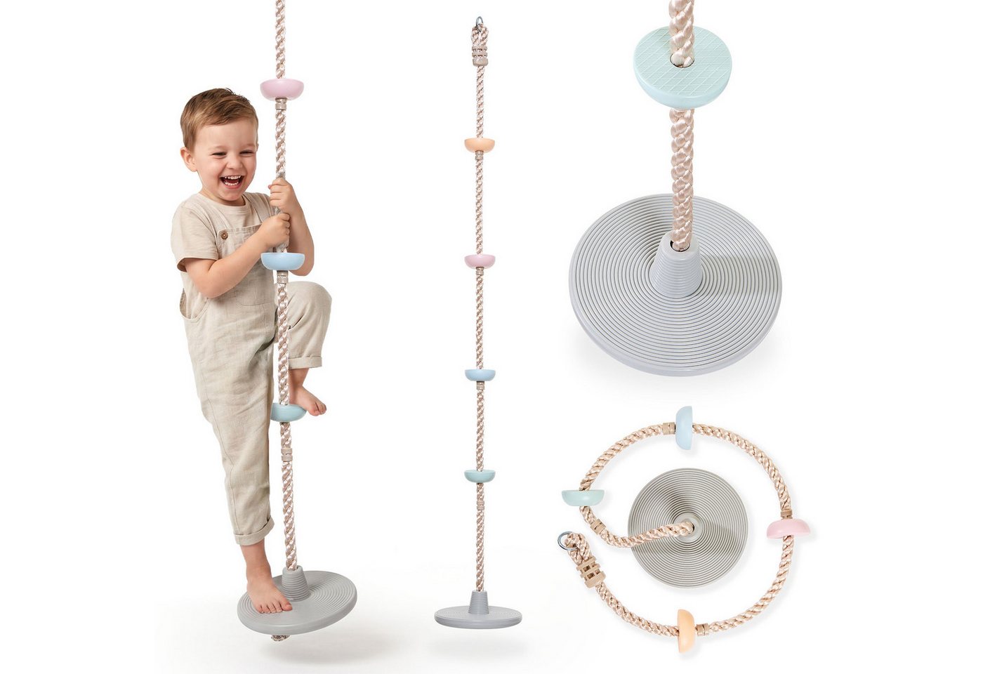 HyperMotion Babyschaukelsitz HyperMotion Kletterseil Kinder Schaukel mit Scheibe 2 m Bild 5
