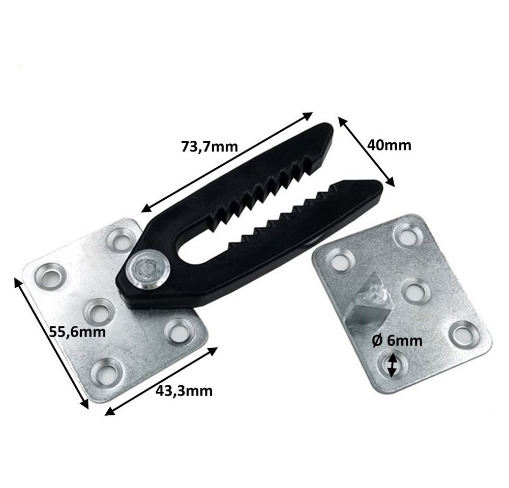 BAYLI Flachverbinder 4 Paar Möbel Steckverbinder, Couchverbinder, Schnapp-Verbinder für