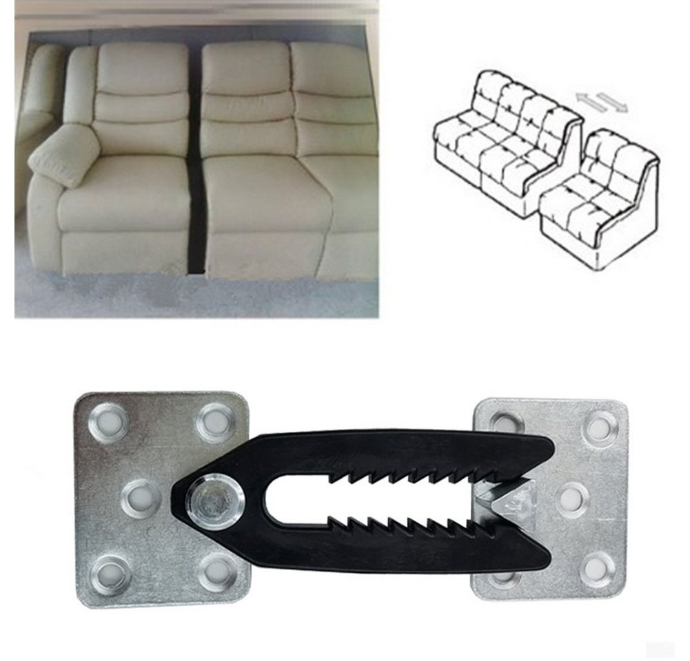 BAYLI Flachverbinder 4 Paar Möbel Steckverbinder, Couchverbinder, Schnapp-Verbinder für Bild 2
