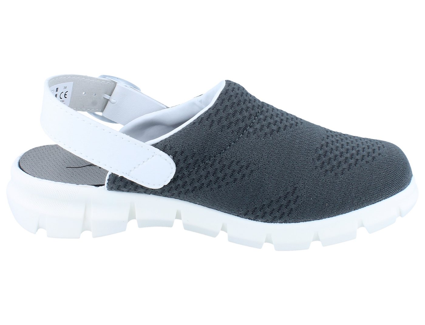 Abeba ABEBA Dynamic Damen Herren Berufsclogs ESD grau Textil - Größe: 38 Arbeitsschuh Wechselfußbett