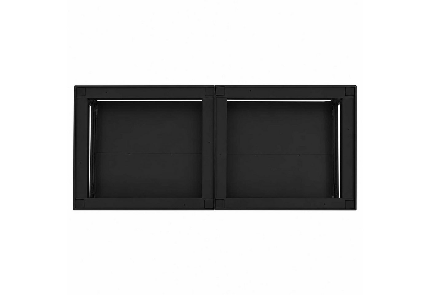 vidaXL Waschmaschinenumbauschrank Waschmaschinen-Podest 2 stk. Schwarz 120 x 56 x 52 cm Stahl (2-St)