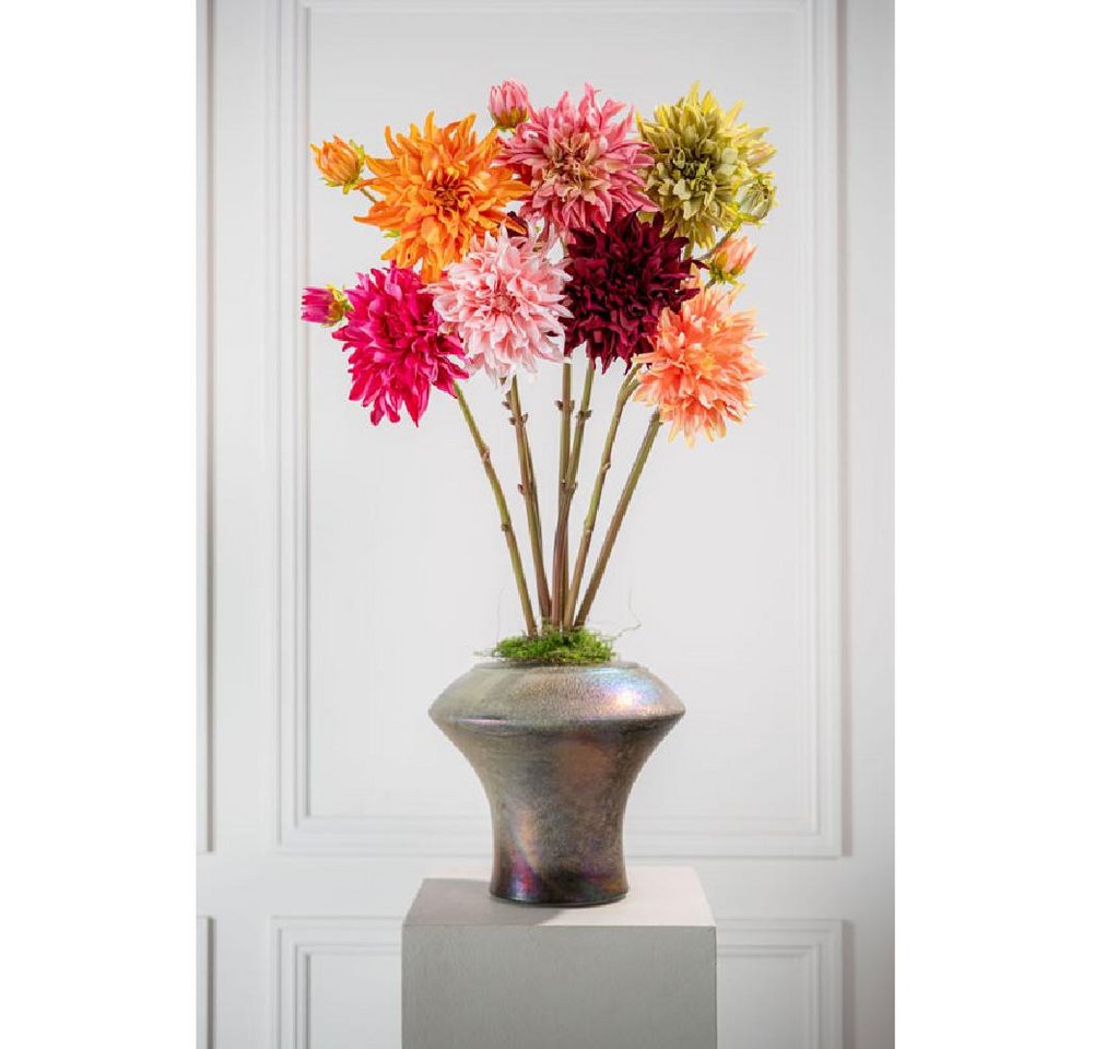 Künstliche Zimmerpflanze Seidenblume Dahlie Fuchsia (81cm), SILK-KA Bild 3