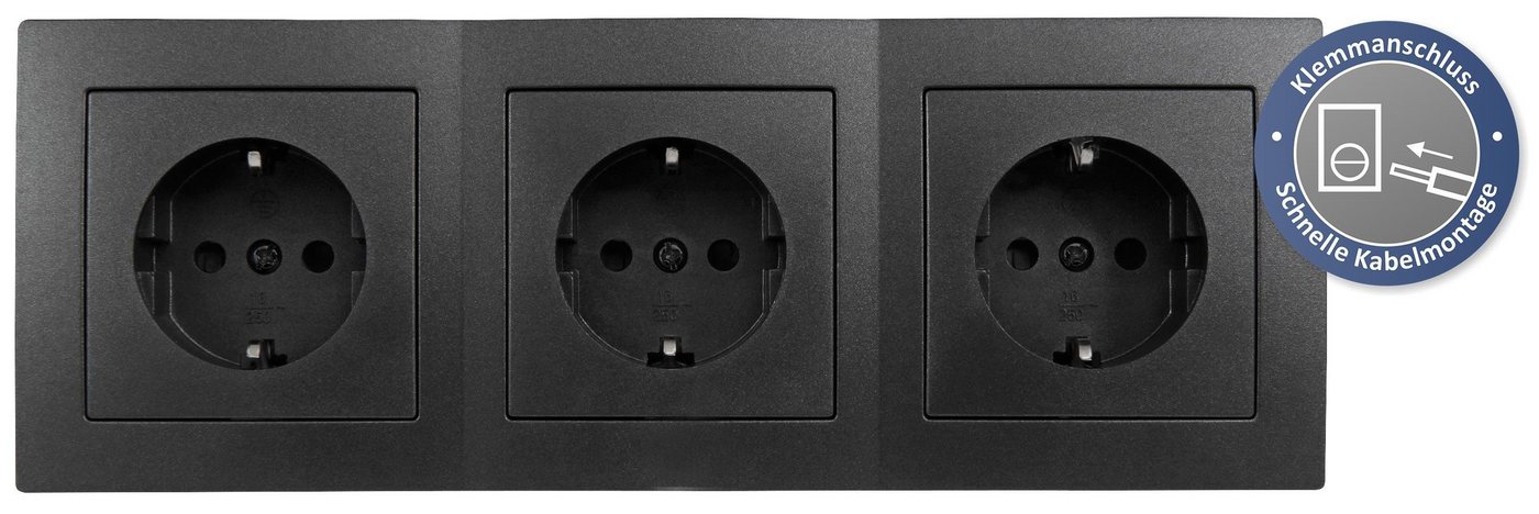McPower Steckdose Steckdosen Set McPower Flair Beginner 3S Profi 4-teilig, Klemmanschlus Bild 2