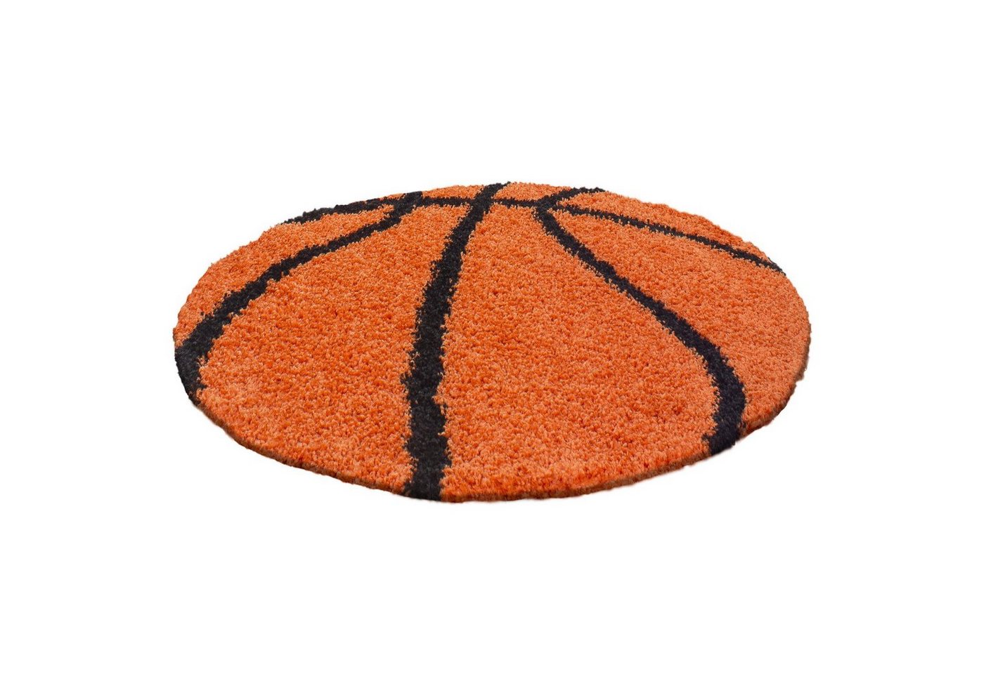 Stilvoll Günstig Kinderteppich für Spiel-Kinderzimmer Basketball Design für Jungs und Mädchen, Rund, Höhe: 30 mm Bild 4