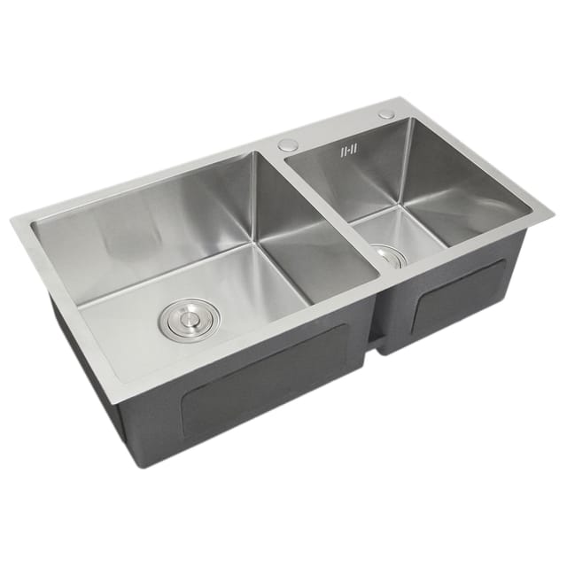 Monster Shop - Edelstahl Küchenspüle Spülbecken Doppelspüle Einbauspüle Zwei Waschbecken 82cm