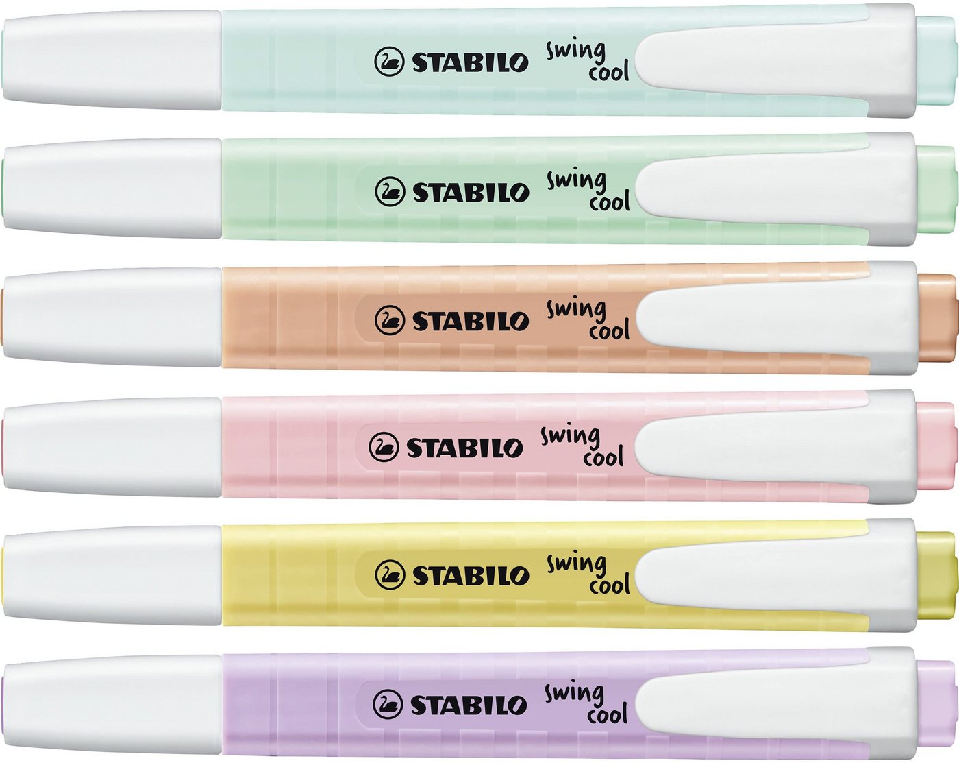 STABILO Filzstift Textmarker-Set mit 6 Farben, Pastell, 6er Pack, Ideal für Schule und Büro, handliches Design Bild 5