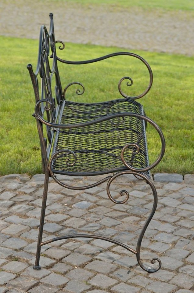 TPFGarden Gartenbank Targo, hochwertige lackierte Metallbank Eisenbank für 3 Personen Bronze Bild 3