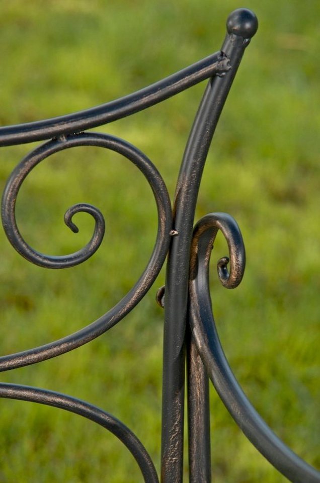 TPFGarden Gartenbank Targo, hochwertige lackierte Metallbank Eisenbank für 3 Personen Bronze Bild 5