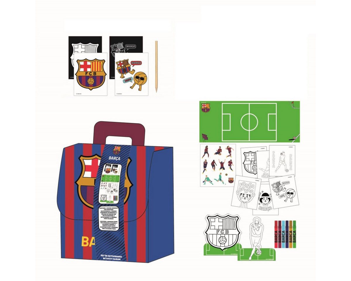 FC Barcelona Malbuch Colorable Set Rucksack zum Gestalten und Ausmalen