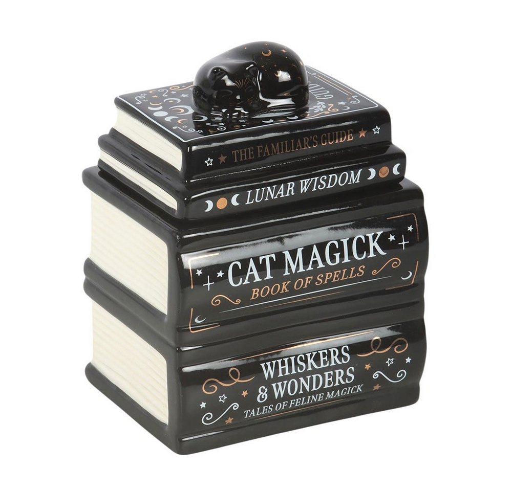 Something Different Duftlampe Duftlampe Cat Magick – Book of Spells - Gothic Ölbrenner Katze Bild 2