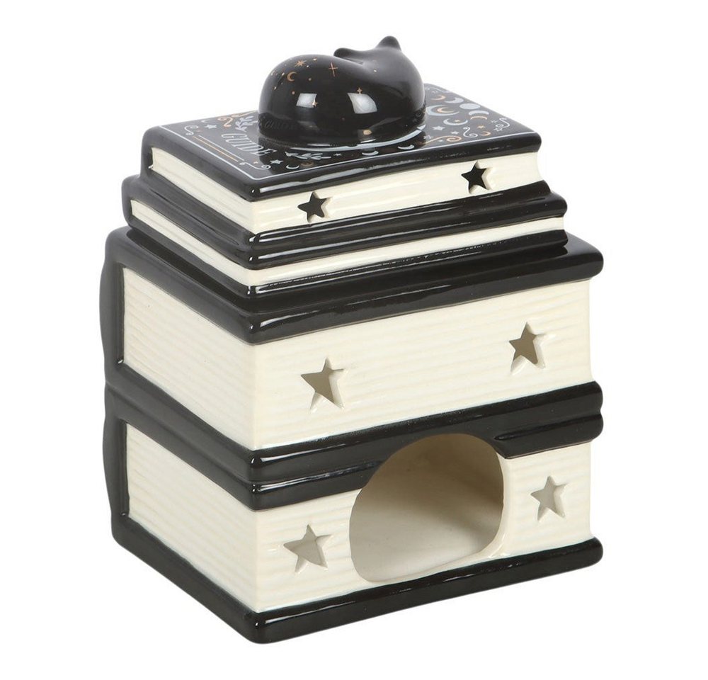Something Different Duftlampe Duftlampe Cat Magick – Book of Spells - Gothic Ölbrenner Katze Bild 4