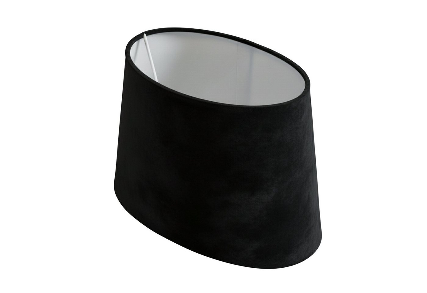 B&S Lampenschirm Lampenschirm oval Velvet schwarz B:23x14/T:19x11,5/H:15cm, Jinming