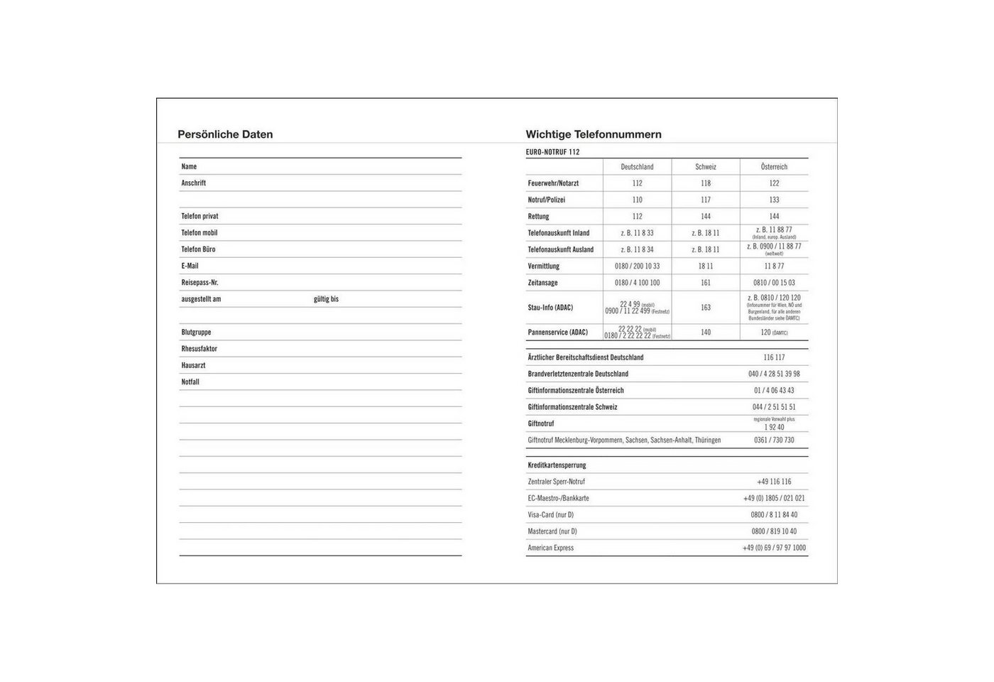 HEYE Taschenkalender Terminer A6, Leder schwarz 2027 Bild 5