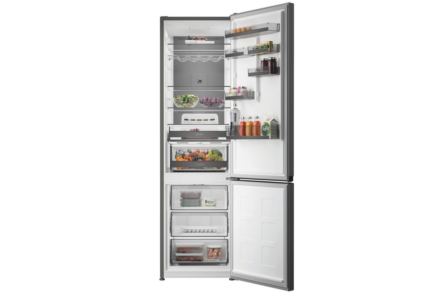 BAUKNECHT Kühl-/Gefrierkombination KGDNF 20AMD BL, 203,5 cm hoch, 59,5 cm breit, FreshShield Bild 3