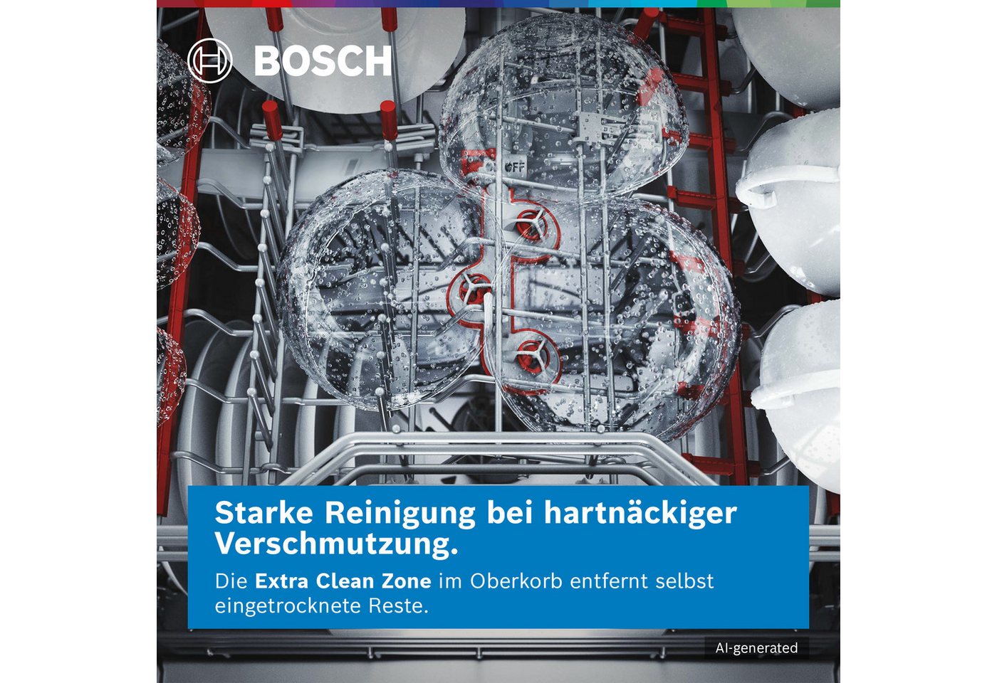 BOSCH Unterbaugeschirrspüler Serie 6 SMU6ECS18E, 14 Maßgedecke, Optimiertes Trocknen durch automatische Türöffnung und extrem leise Bild 3