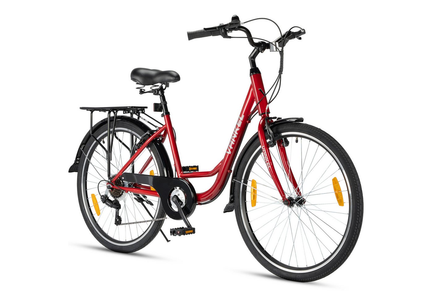 Vankel Mountainbike 26 Zoll, Fahrrad, 7-Gang, Kettenschaltung, V-Brakes, 7 Gang, Kettenschaltung, Ab 14 Jahren, Gepäckträger, Schutzbleche, Alltag, Schule Bild 4