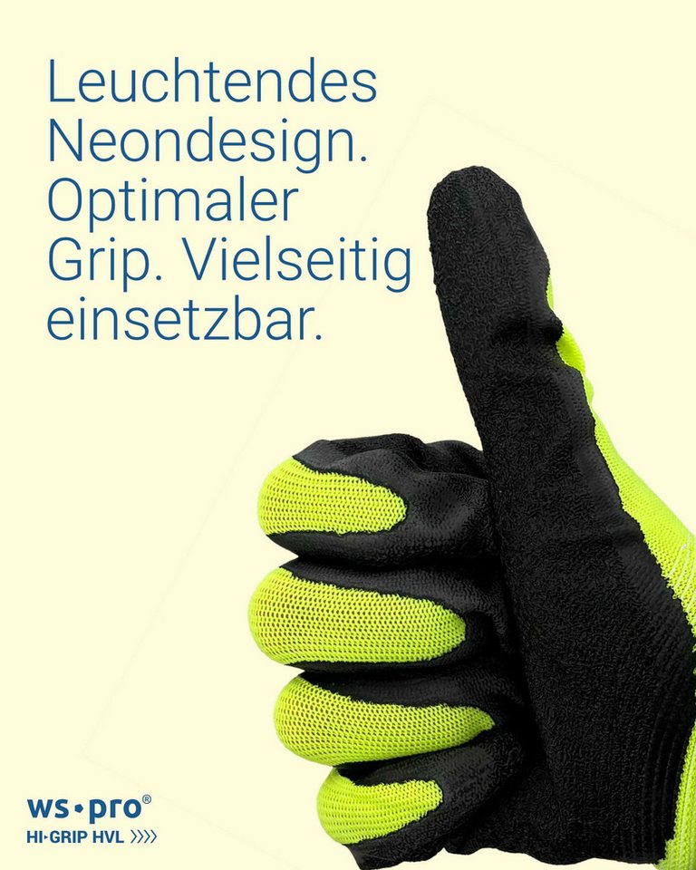 WS-Pro Arbeitshandschuhe Hi-Grip HVL