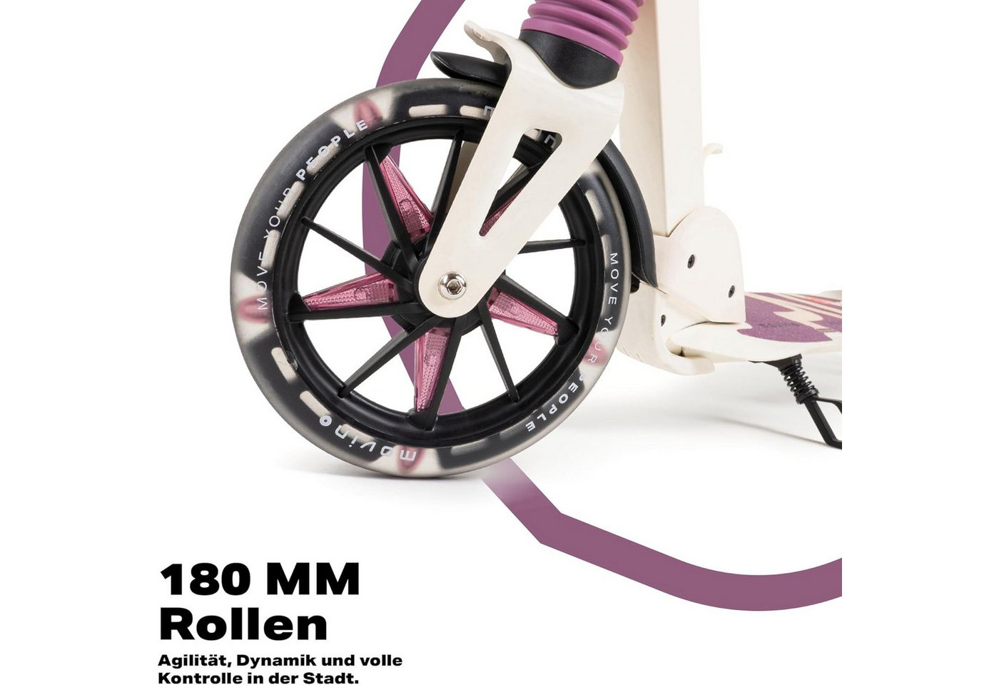 Movino Cityroller MOVINO CITY LIGHT Stoßdämpfer LED-Rollen max. 100kg Bild 3