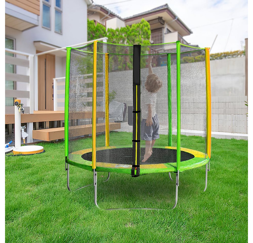 JEOBEST Gartentrampolin Outdoor Trampolin mit Sicherheitsnetz, Ø 150 cm, mit Sicherheitsnetz, Schutzpolster, belastbar bis 60 kg Bild 3