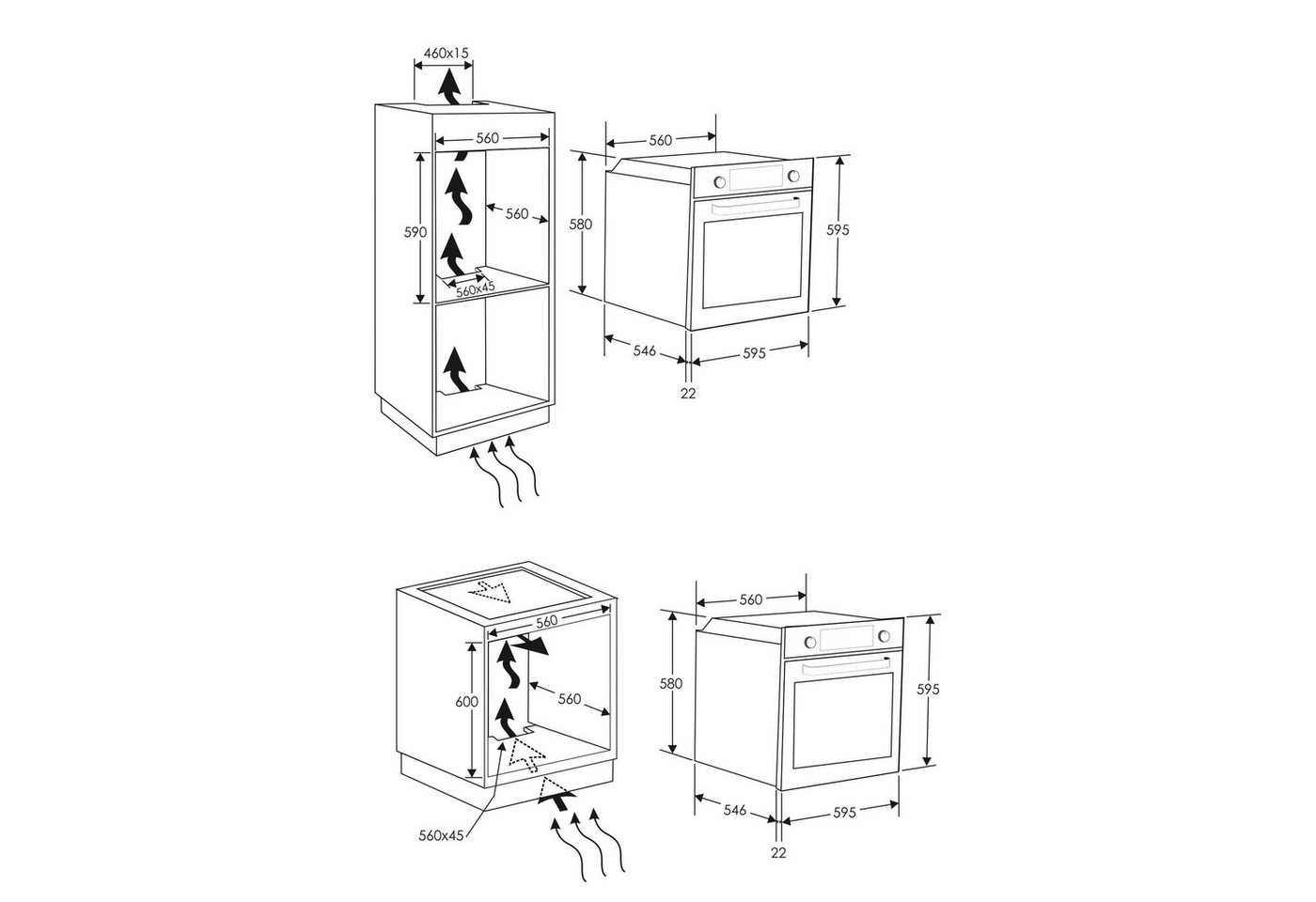 Candy Einbaubackofen FCT600X/E DE, Umluft Backofen Bild 3