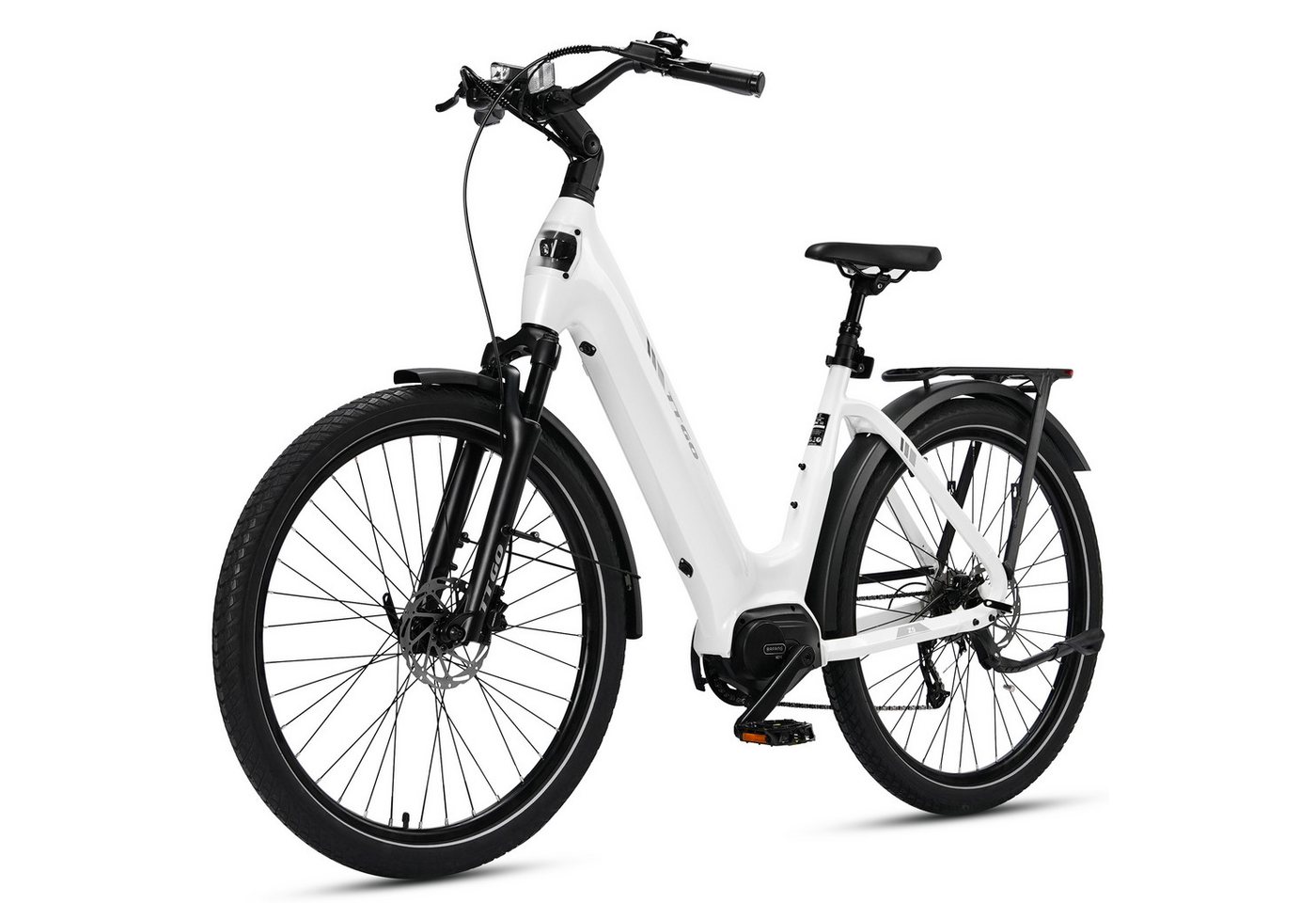TTGO E-Bike Cityrad 28 Zoll, SUV, Mittelmotor, max. 130km, Z5, Federsattelstütze, 9 Gang, Kettenschaltung, Mittelmotor, 648 Wh, 5 Stufen, Drehmomentsensor, Elektrofahrrad für Damen und Herren Bild 2