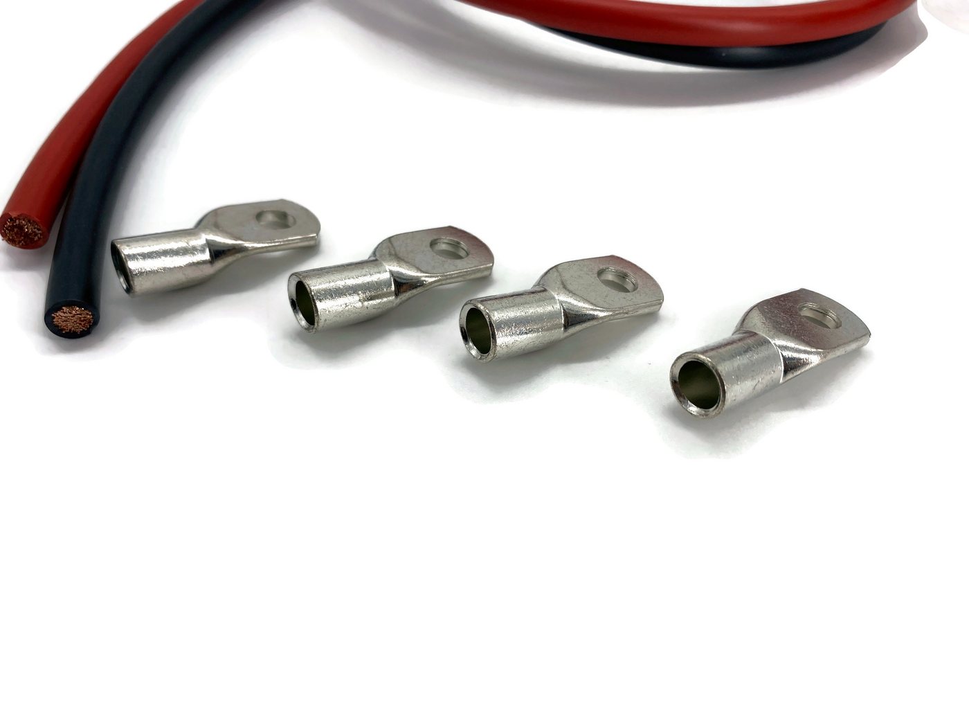 eXODA Kabel 35mm2 M8 4x Ringöse mit jeweils 1m rot und schwarz Batteriekabel, Kabelschuhe unverpresst (100 cm) Bild 4