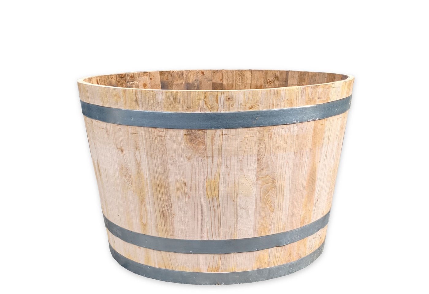 Temesso Badebottich D100 cm Badefass aus Kastanienholz, neu gefertigt: 65 cm Höhe, für 2 Personen Bild 3
