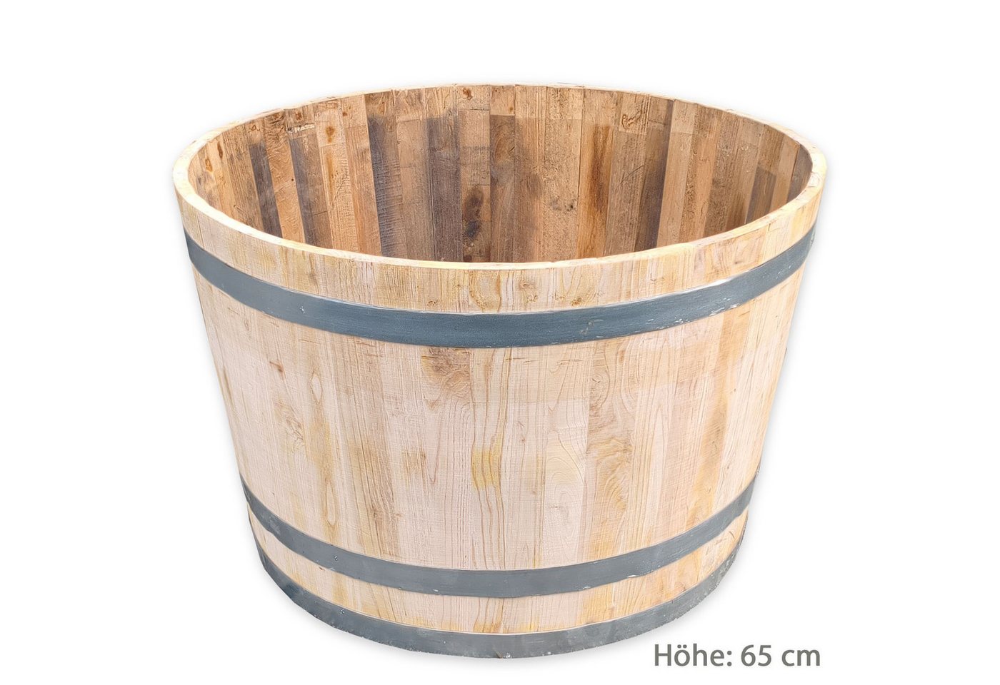 Temesso Badebottich D100 cm Badefass aus Kastanienholz, neu gefertigt: 65 cm Höhe, für 2 Personen Bild 5