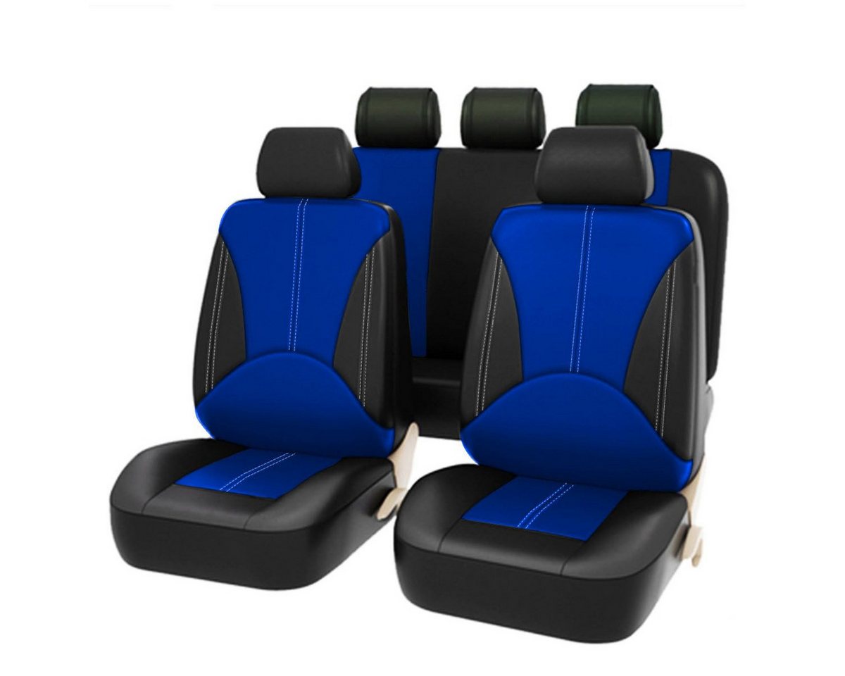 GarveeMore Autositzbezug Autositzbezüge Komplettset Universal PU Leder 9-teilig Bild 4
