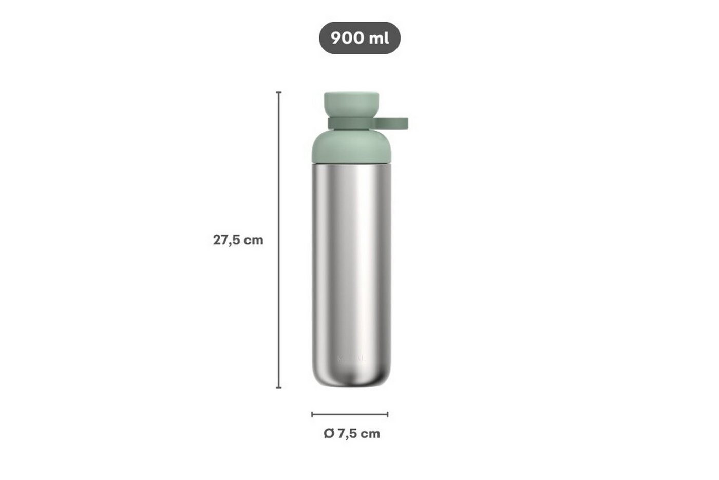 Mepal Trinkflasche Mepal Vita 900 ml Trinkflasche Edelstahl - Vivid mauve Bild 3