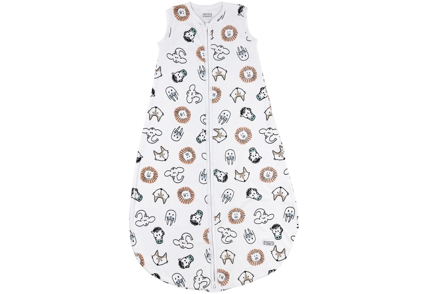 Meyco Baby Babyschlafsack Animal Multicolour (100% Baumwolle, 1 tlg), 110cm Bild 2