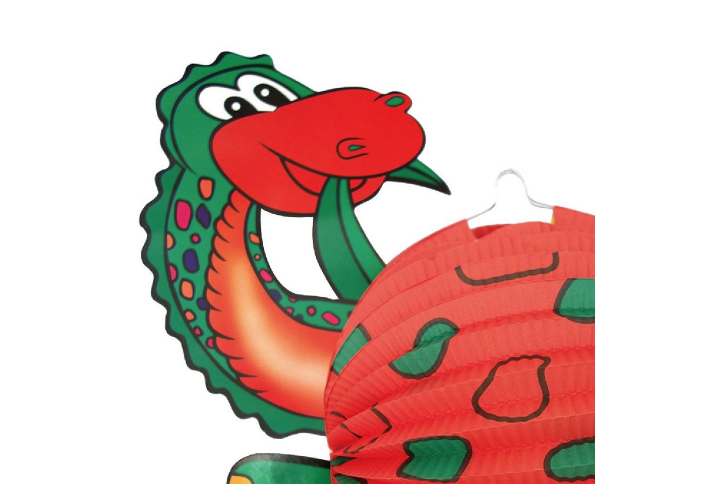 Idena Umzugslaterne Idena Laterne Dino rot grün 34x46cm