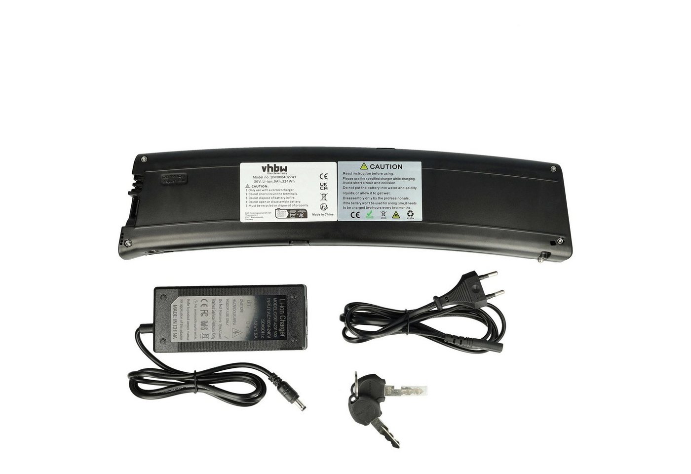 vhbw Akku passend für Adore Alu E-Faltrad 20 Fahrrad / E-Bike (8,7 Ah, 36 E-Bike Akku Akku Li-Ion 8700 mAh (36 V, 1 St), Leistungsfähiger Austausch-Akku für Pedelec, Elektrofahrrad, E-Bike