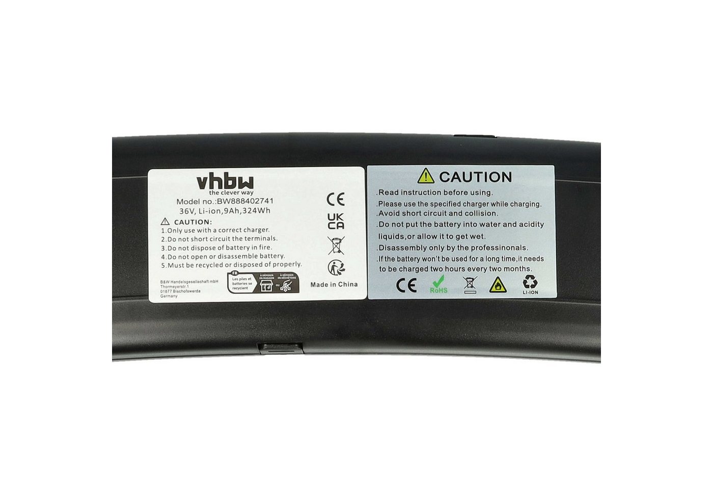 vhbw Akku passend für Adore Alu E-Faltrad 20 Fahrrad / E-Bike (8,7 Ah, 36 E-Bike Akku Akku Li-Ion 8700 mAh (36 V, 1 St), Leistungsfähiger Austausch-Akku für Pedelec, Elektrofahrrad, E-Bike Bild 3