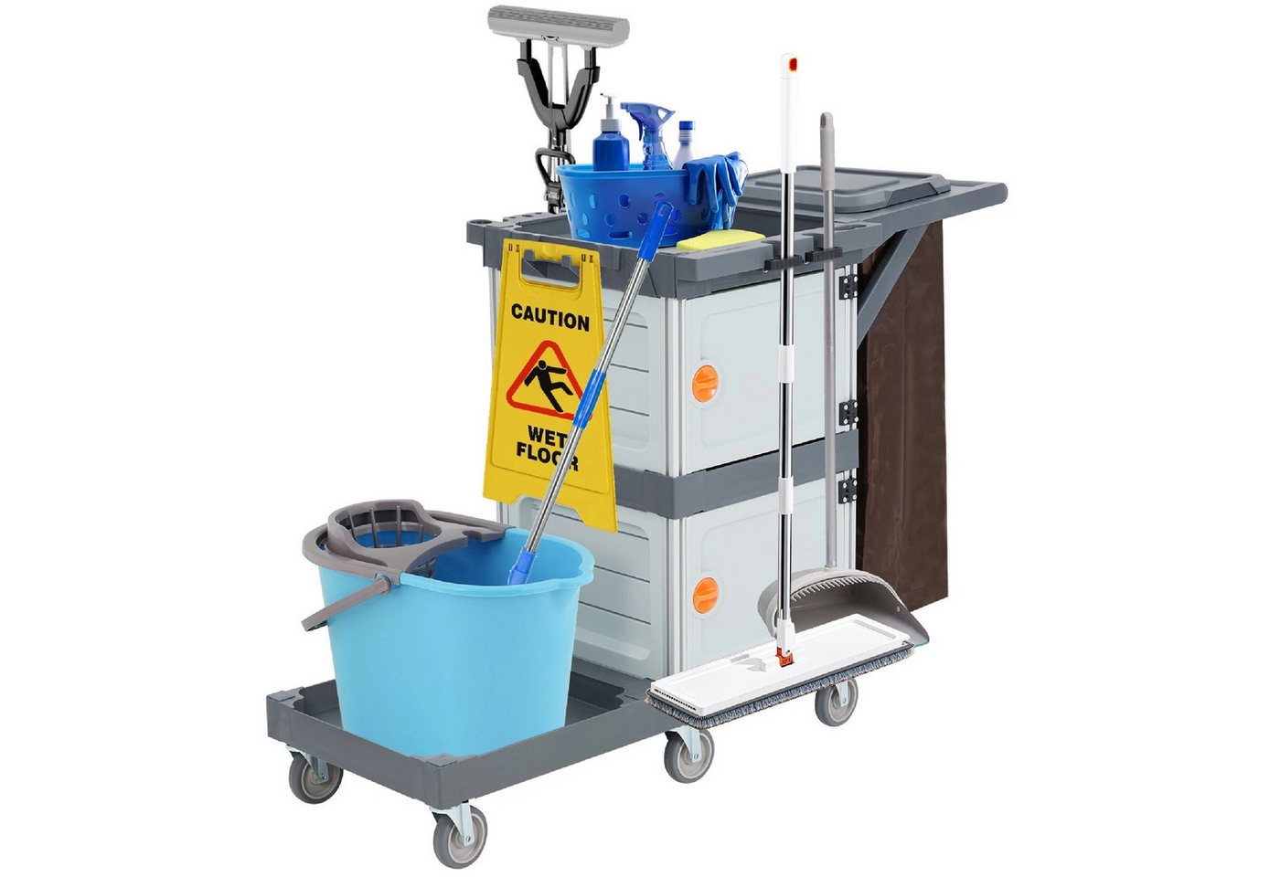 GarveeMore Putzwagen, (3-stufiger, 1-St., mit 30-Gallonen-Beutel), 200 lb Tragkraft Bild 5