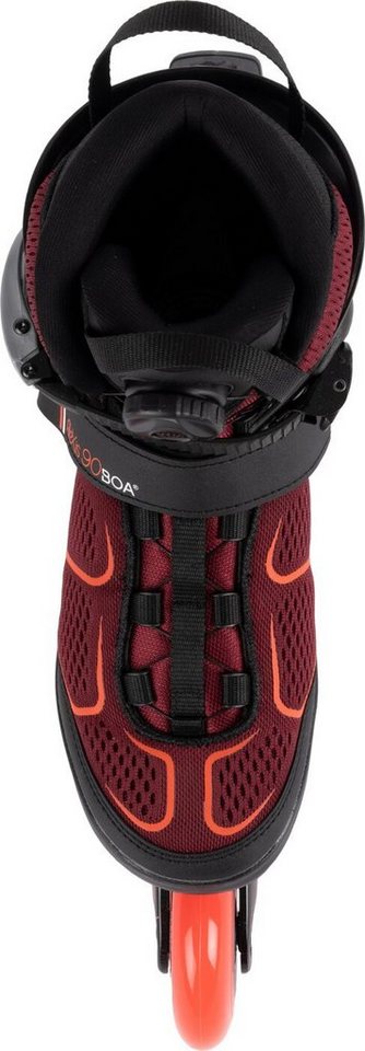 K2 Inlineskates K2 Alexis 90 BOA Burgundy/Orange ? Damen Fitness-Inliner mit BOA® Syst