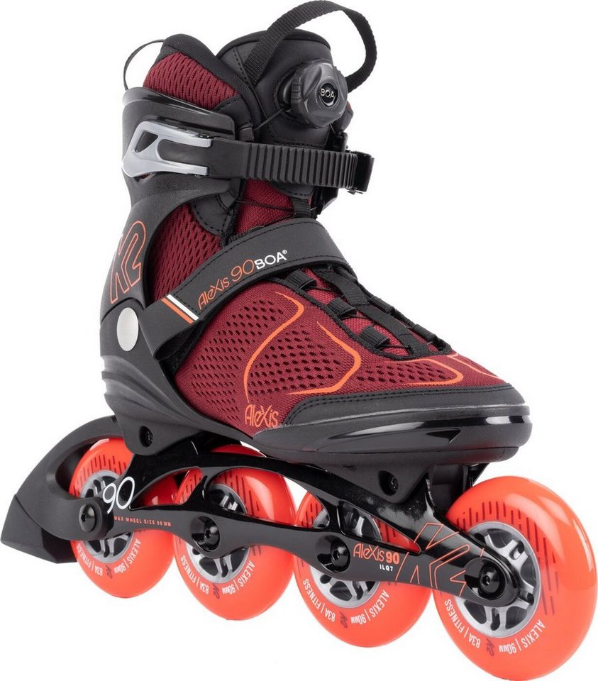 K2 Inlineskates K2 Alexis 90 BOA Burgundy/Orange ? Damen Fitness-Inliner mit BOA® Syst Bild 2